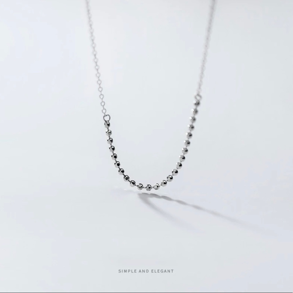 Sterling Silver beaded necklace
